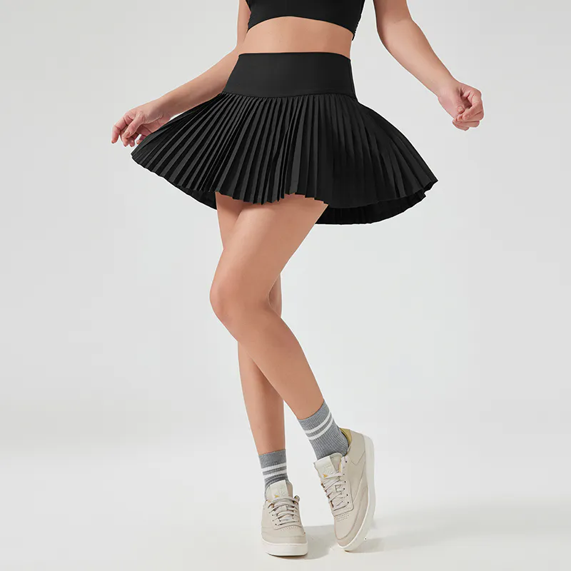 TD-052 White Custom Pleated Tennis Skort view 2 for activewear sourcing