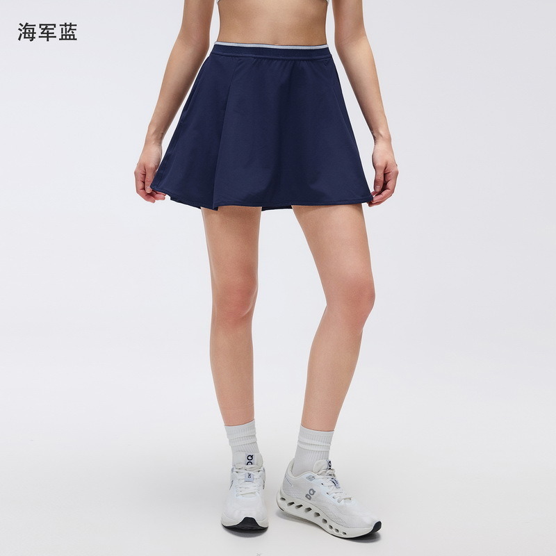 TD-010 OEM High Waist Tennis Skirt with Built-In Shorts view 2 for activewear sourcing