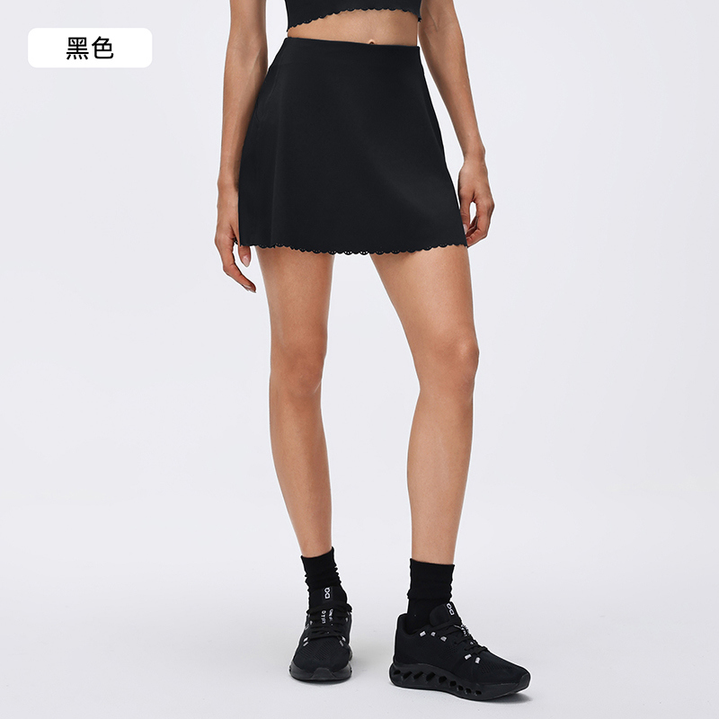 TD-044 OEM Lace Trim A-Line Tennis Skort view 2 for activewear sourcing