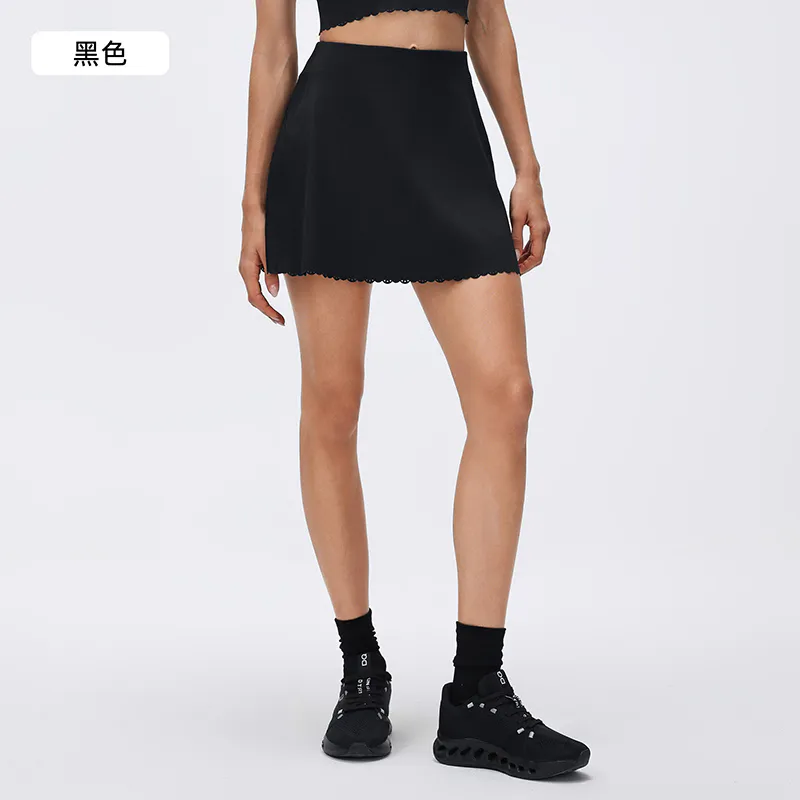 TD-044 OEM Lace Trim A-Line Tennis Skort view 2 for activewear sourcing