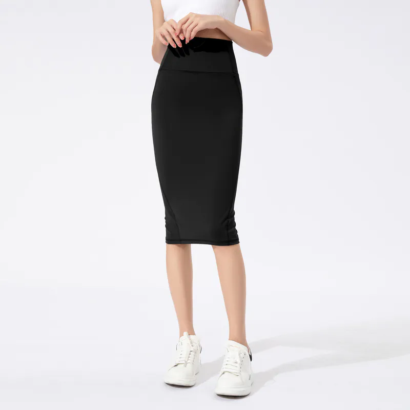 TD-059 OEM Stretch Midi Training Skirt view 2 for activewear sourcing