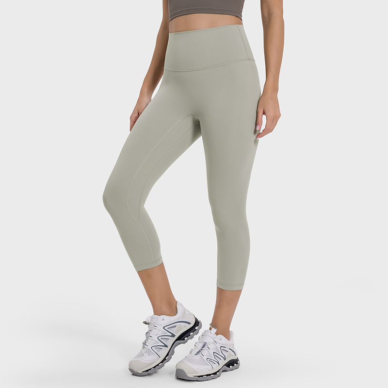 YL-001 Private Label 7/8 High Waisted Yoga Leggings Tummy Control view 3 for activewear sourcing
