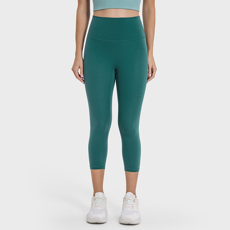 YL-001 Private Label 7/8 High Waisted Yoga Leggings Tummy Control view 4 for activewear sourcing