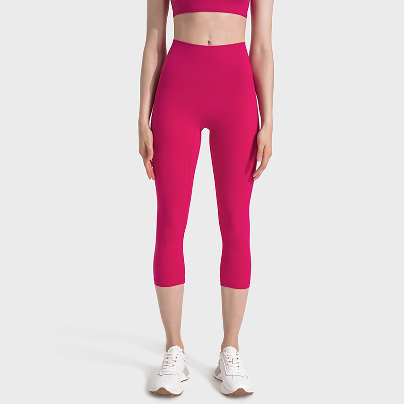 YL-001 Private Label 7/8 High Waisted Yoga Leggings Tummy Control view 5 for activewear sourcing