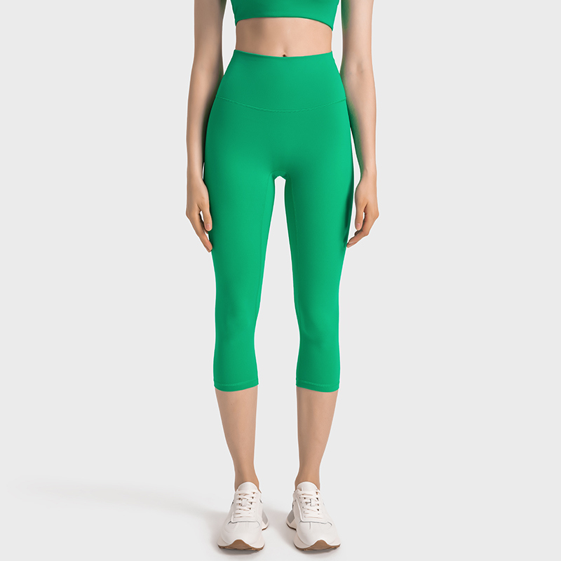 YL-001 Private Label 7/8 High Waisted Yoga Leggings Tummy Control view 6 for activewear sourcing