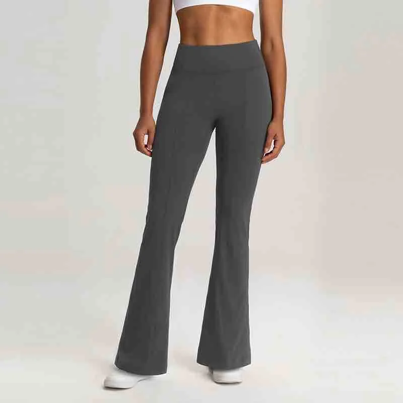 YL-010 Private Label High Waisted Flare Long Yoga Pants view 3 for activewear sourcing