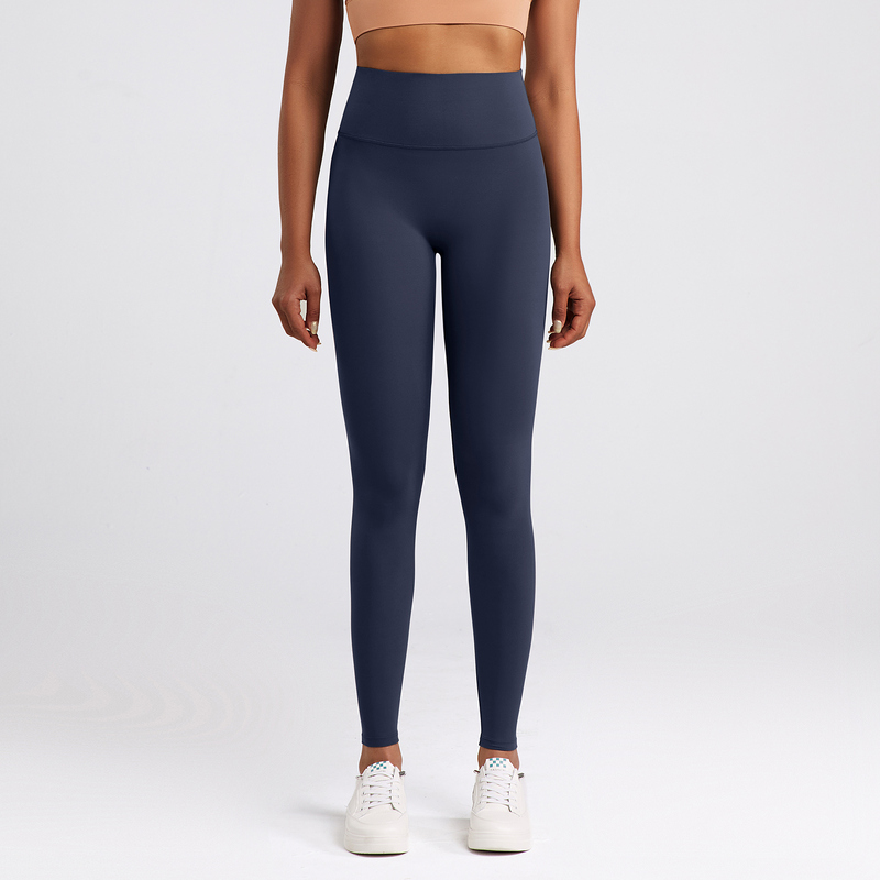 YL-021 OEM Gray Tummy Control Yoga Leggings view 3 for activewear sourcing