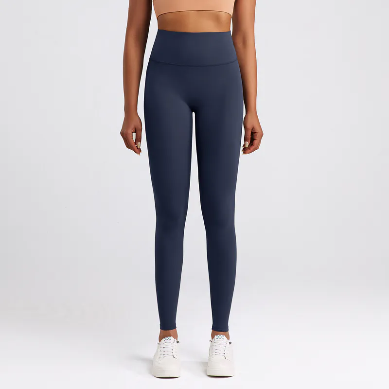 YL-021 OEM Gray Tummy Control Yoga Leggings view 3 for activewear sourcing