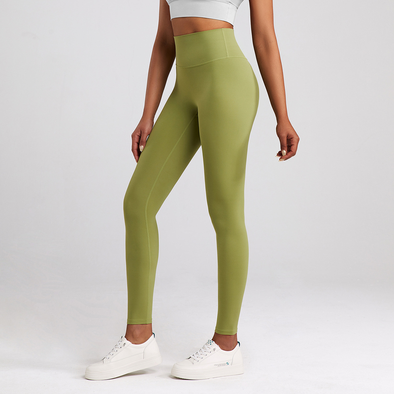 YL-021 OEM Gray Tummy Control Yoga Leggings view 4 for activewear sourcing