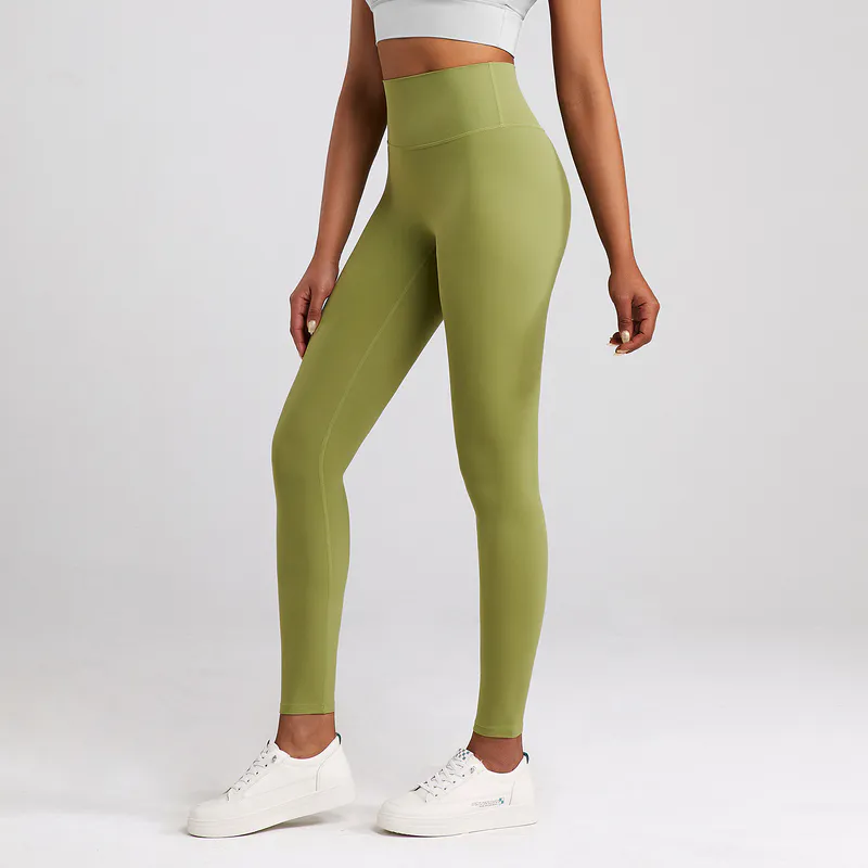YL-021 OEM Gray Tummy Control Yoga Leggings view 4 for activewear sourcing
