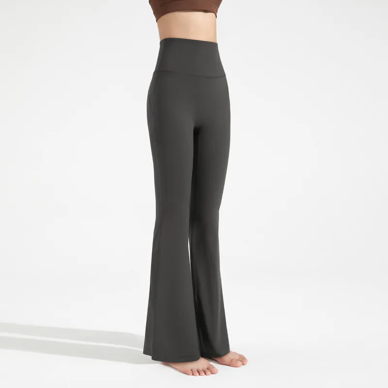YL-022 Private Label Stretch Flared Yoga Pants view 2 for activewear sourcing