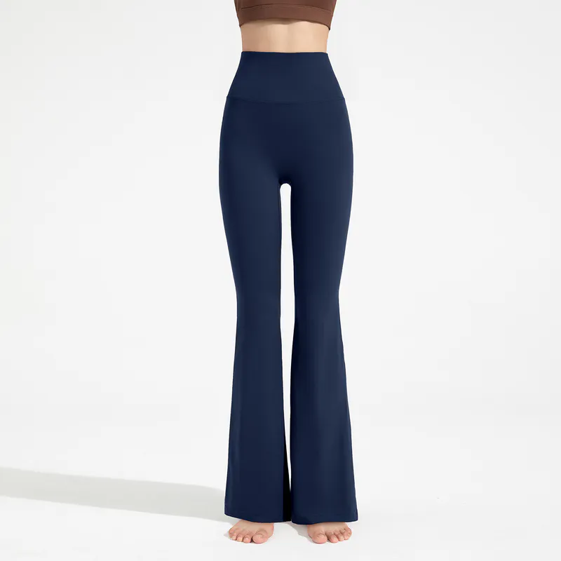 YL-022 Private Label Stretch Flared Yoga Pants view 3 for activewear sourcing