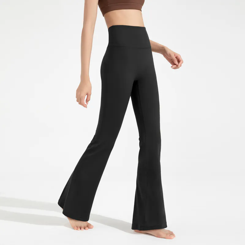 YL-022 Private Label Stretch Flared Yoga Pants view 4 for activewear sourcing