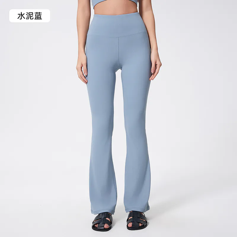 YL-028 Custom Mini-Flare High-Waist Yoga Leggings view 6 for activewear sourcing