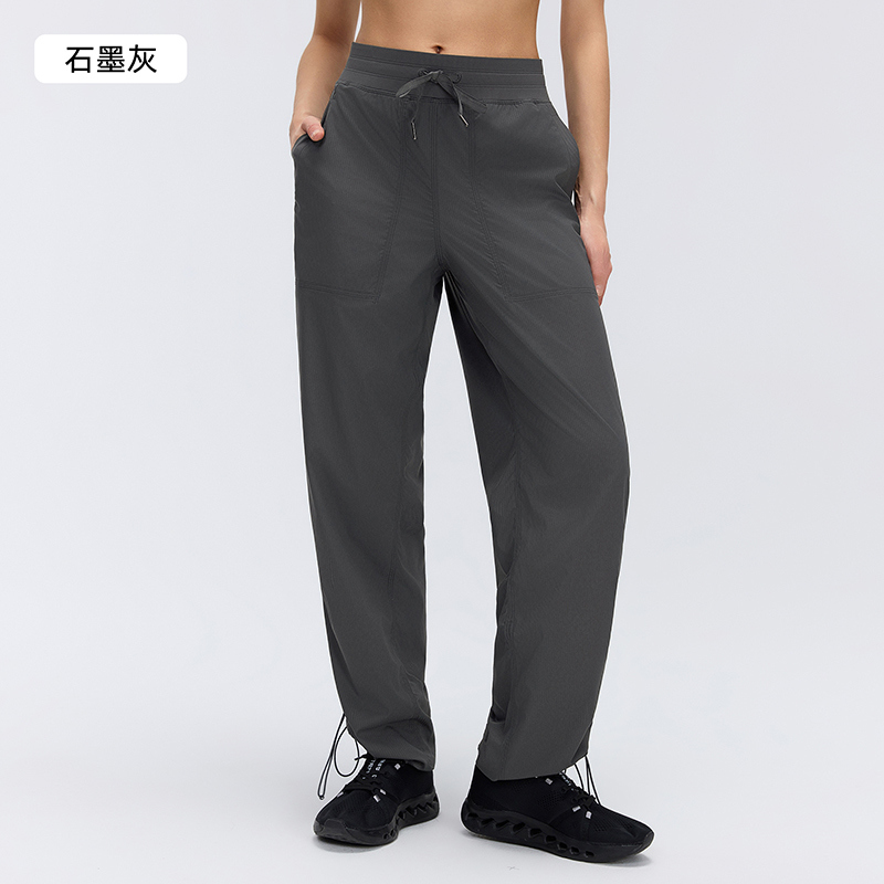 YL-029 Charcoal OEM Drawstring Jogger Yoga Pants view 3 for activewear sourcing