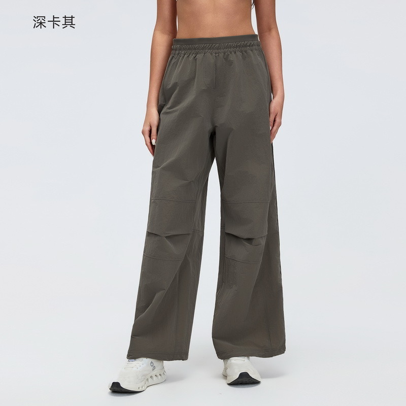 YL-031 Brown Custom Wide Leg Yoga Pants view 3 for activewear sourcing