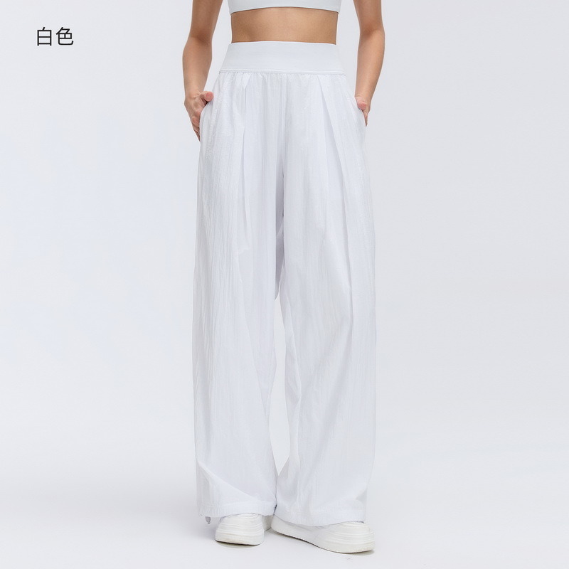 YL-034 Black Custom Wide Leg Yoga Pants view 2 for activewear sourcing