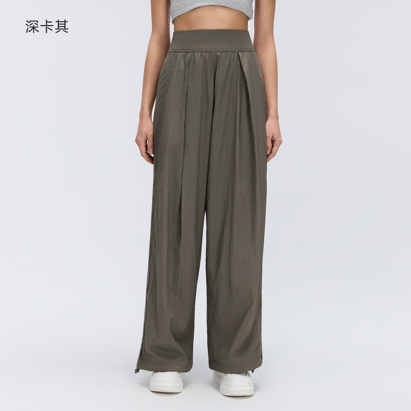 YL-034 Brown Custom Wide Leg Yoga Pants view 3 for activewear sourcing