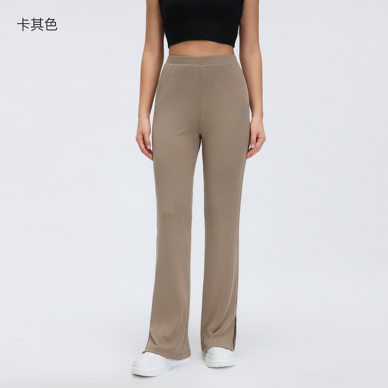 YL-035 White OEM High-Waist Flare Yoga Leggings view 2 for activewear sourcing