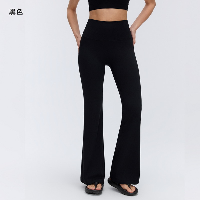 YL-037 Custom High-Waist Flare Yoga Leggings view 2 for activewear sourcing