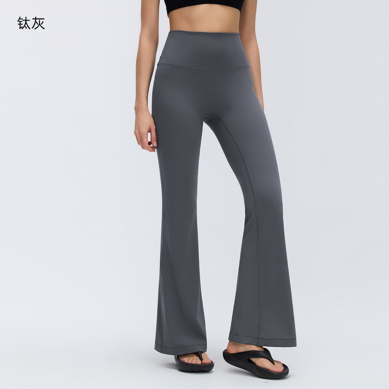 YL-037 Custom High-Waist Flare Yoga Leggings view 5 for activewear sourcing