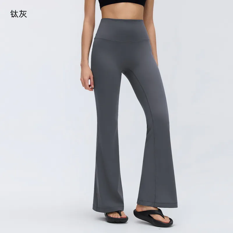 YL-037 Custom Full-Flare High-Waist Yoga Pants view 5 for activewear sourcing