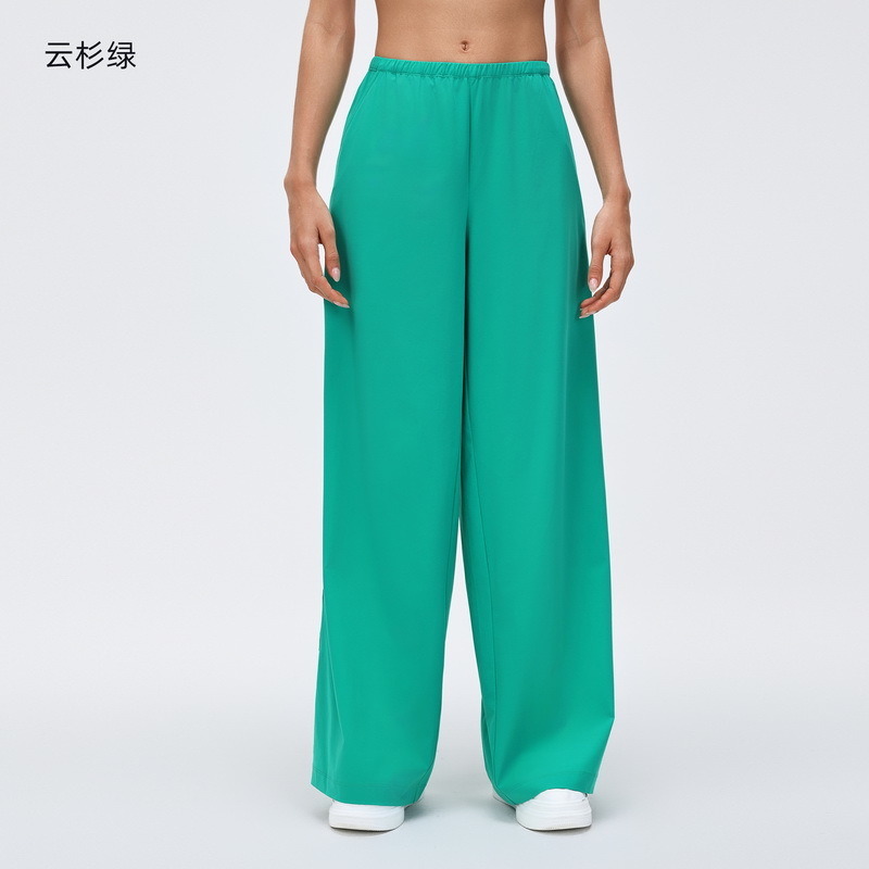 YL-038 Light Blue OEM Wide Leg Yoga Pants view 3 for activewear sourcing