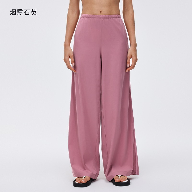 YL-038 Pink OEM Wide Leg Yoga Pants view 4 for activewear sourcing