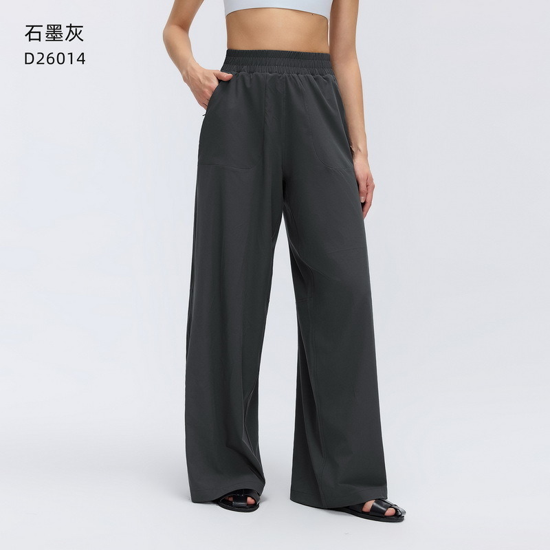 YL-040 Black Custom Wide Leg Yoga Pants view 3 for activewear sourcing