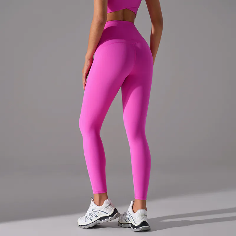 YS-038 Pink OEM Coordinated Yoga Activewear Set view 2 for activewear sourcing