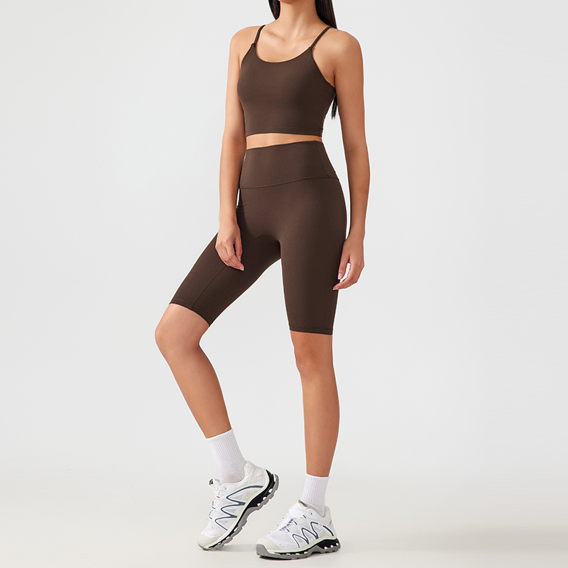 YS-007 Private Label Naked Feel Spaghetti Strap Yoga Set view 2 for activewear sourcing