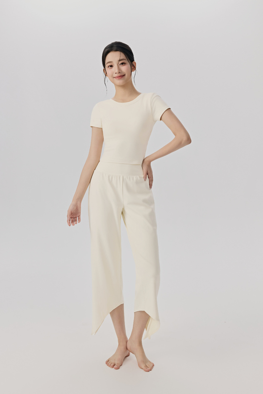 YS-026 Private Label Modal Top and Wide Leg Pants Set view 4 for activewear sourcing