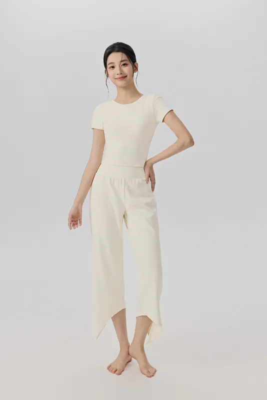 YS-026 Private Label Modal Top and Wide Leg Pants Set view 4 for activewear sourcing