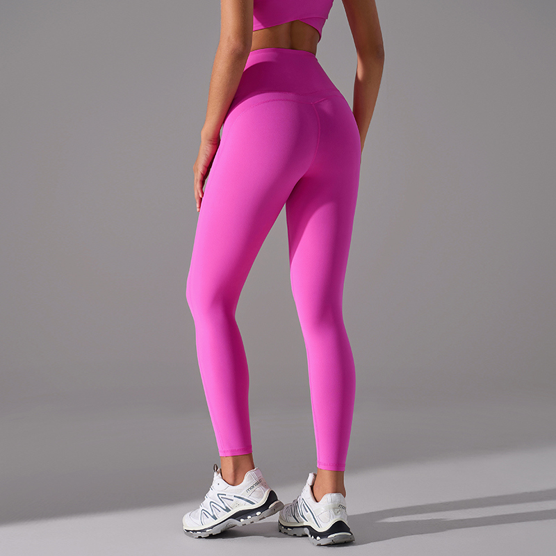 YS-031 Pink OEM Crop Tank and Legging Yoga Set view 2 for activewear sourcing