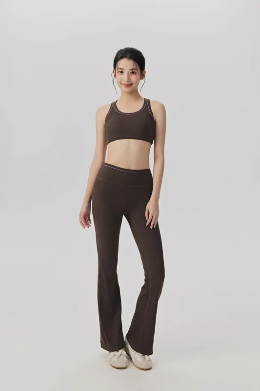 YS-037 Custom Bra and Flare Legging Yoga Set view 3 for activewear sourcing