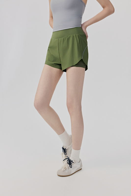SH-015 Private Label 2-in-1 High Waist Running Shorts view 3 for activewear sourcing