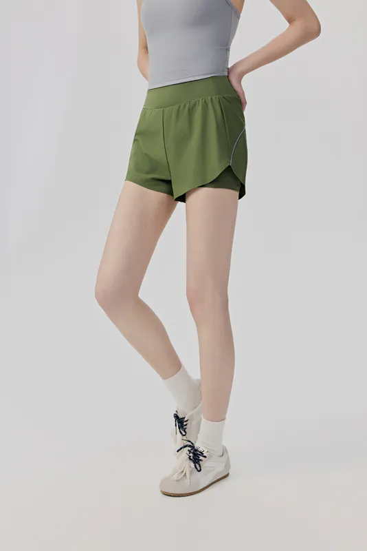 SH-015 Private Label 2-in-1 High Waist Running Shorts view 3 for activewear sourcing
