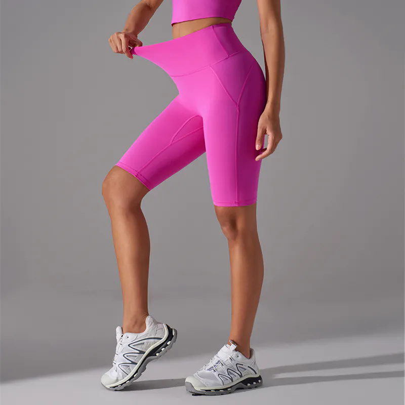 SH-021 Charcoal Private Label 5-Inch Workout Biker Shorts view 2 for activewear sourcing