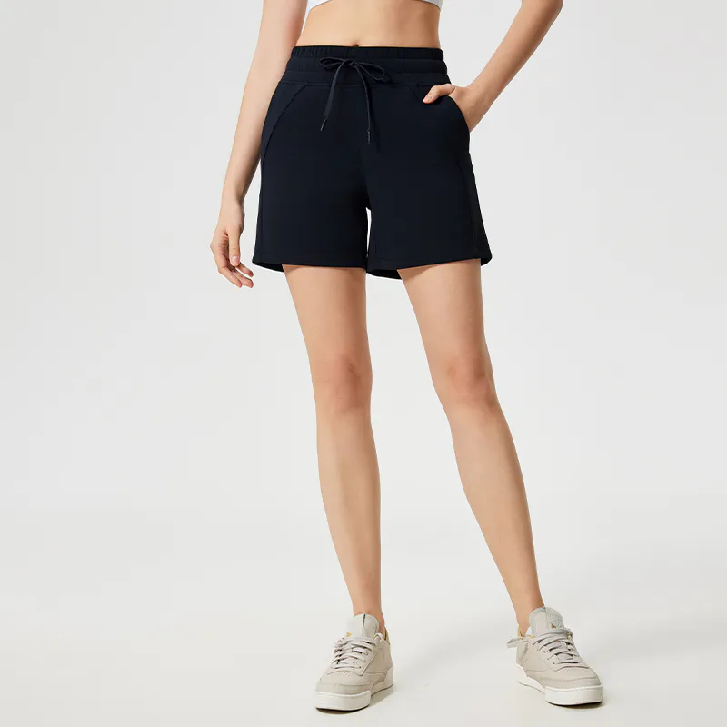 SH-022 Custom Drawstring High Waist Athletic Shorts view 5 for activewear sourcing