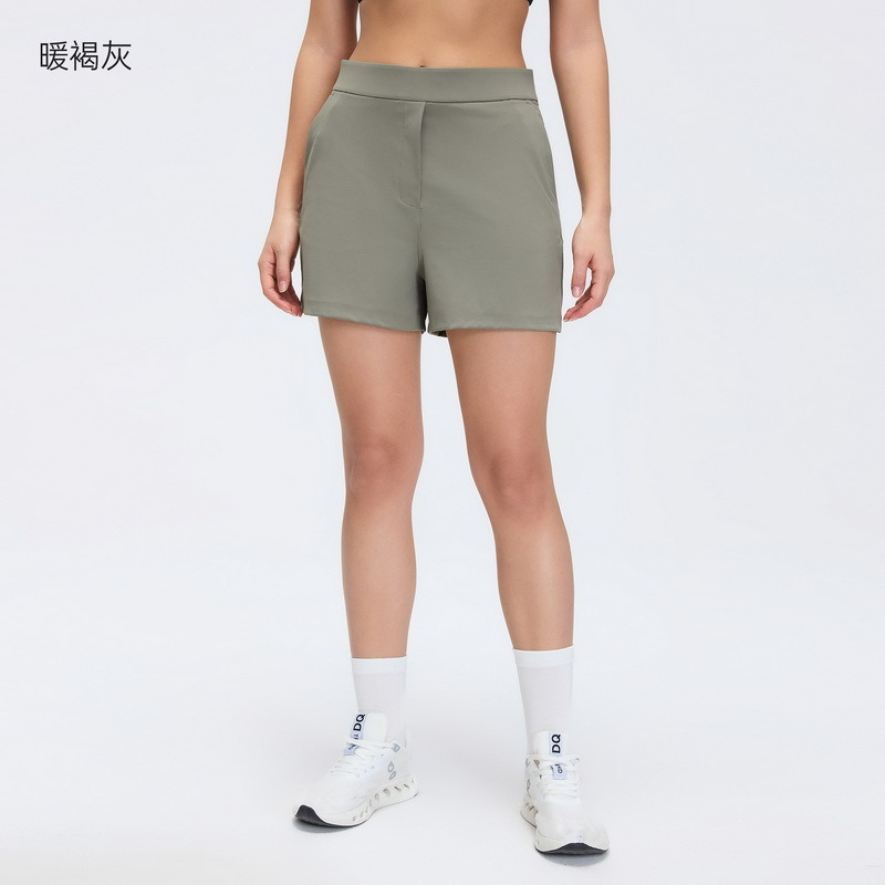 SH-029 White OEM Pocket Stretch Yoga Shorts view 2 for activewear sourcing