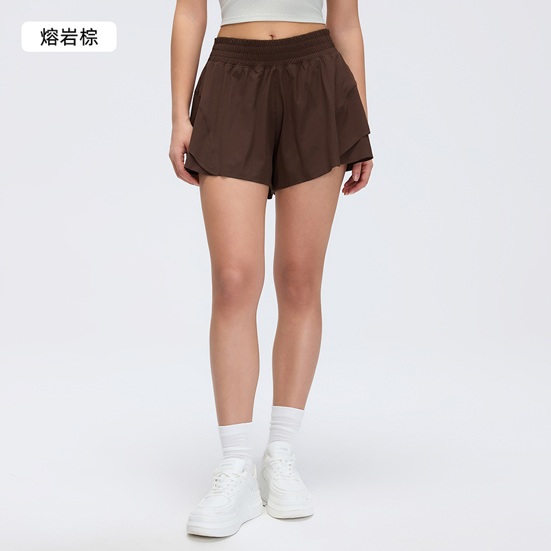 SH-036 White Private Label Built-In Liner Running Shorts view 2 for activewear sourcing