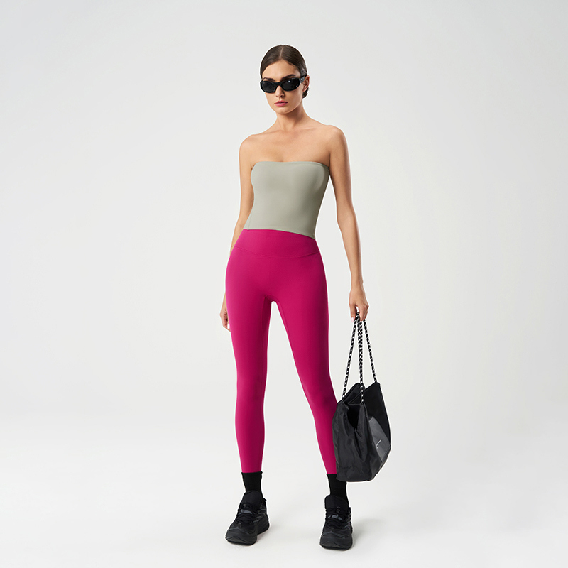 YT-021 Private Label Strapless Bandeau Layering Top view 4 for activewear sourcing