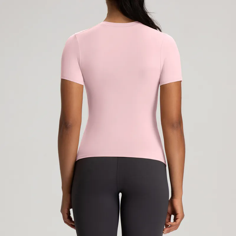 YT-022 Red Custom Ultra Soft Short Sleeve Workout Top view 4 for activewear sourcing