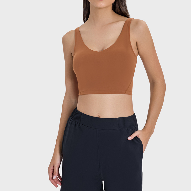 YT-034 Custom Cropped Yoga Top view 6 for activewear sourcing