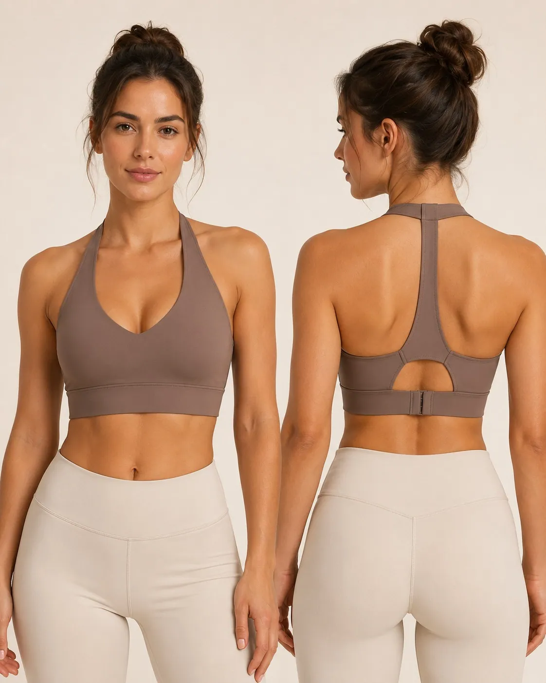 SB-012 OEM Halter Open Back Sports Bra