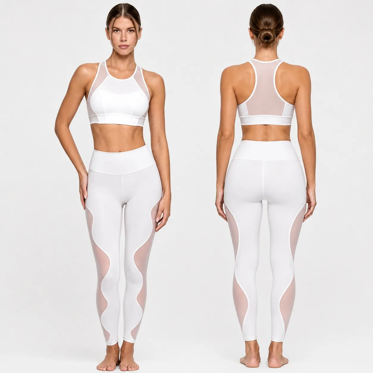 Contour seam yoga set for private label activewear programs