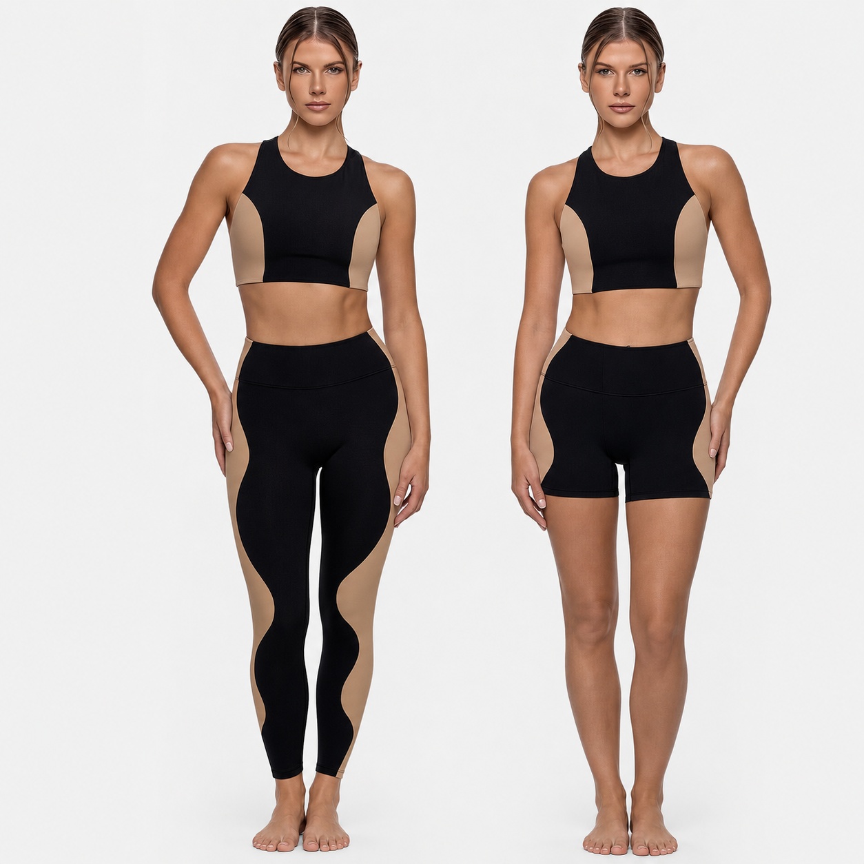 Mesh Panel Activewear Set for private label fitness brands