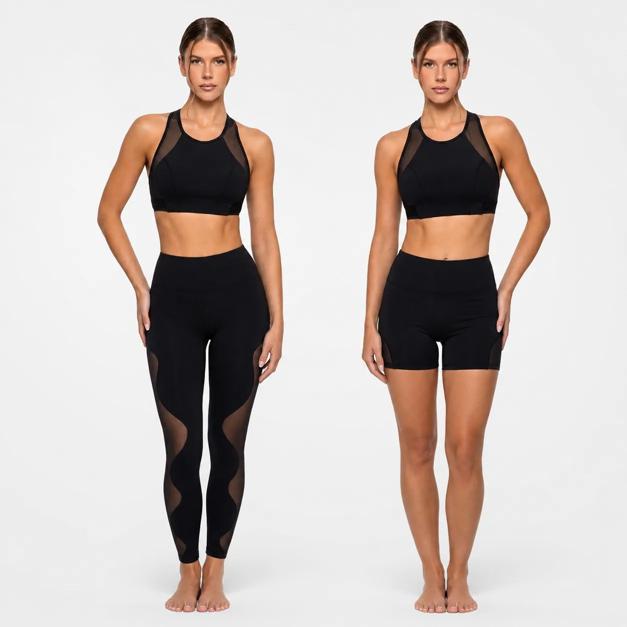 Buttery soft sculpting yoga set for contour seam activewear sourcing