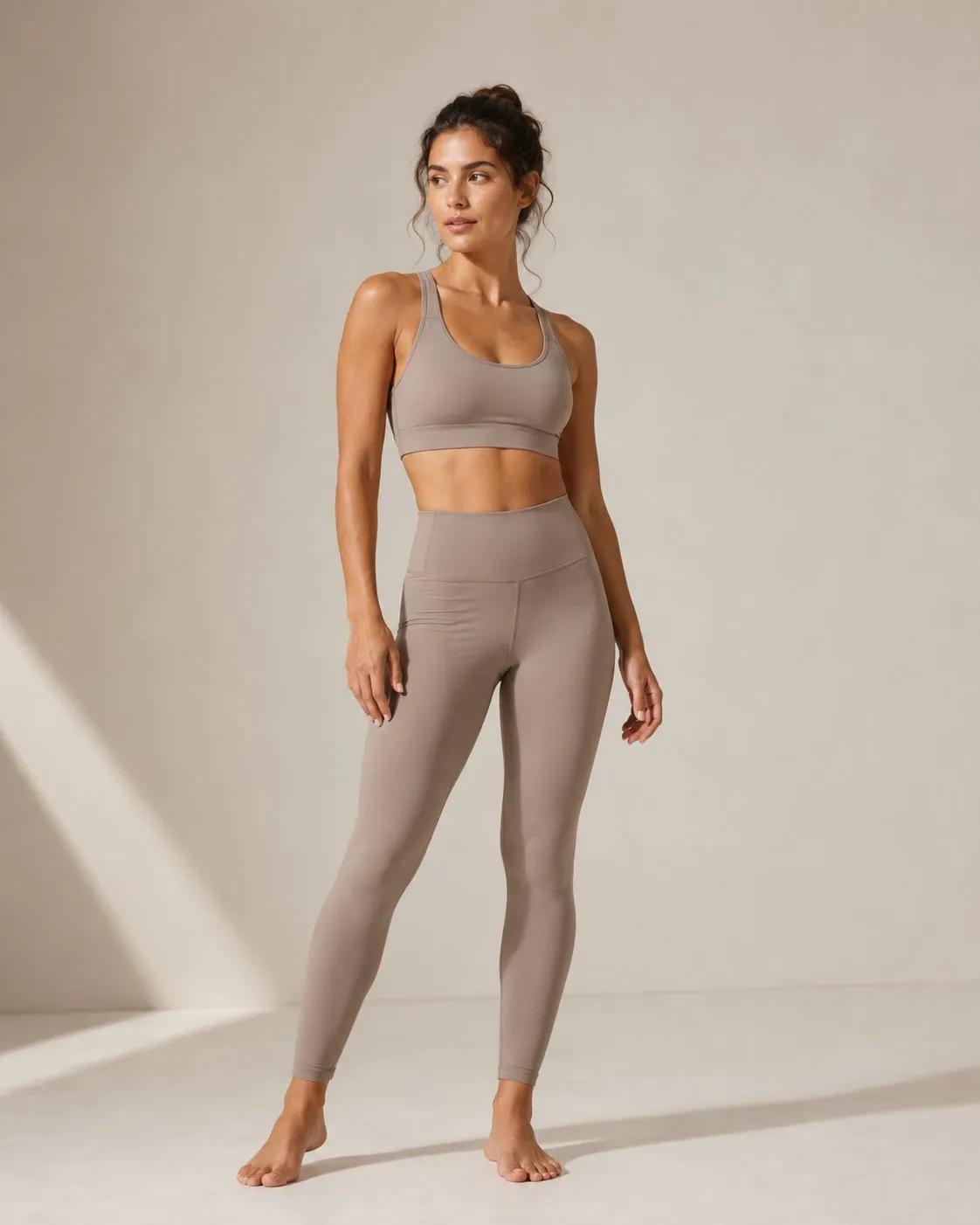 Activewear style inspiration in a neutral color